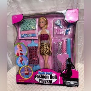 Kids Stuff Fashion Doll Playset - Pink & Leopard Outfit